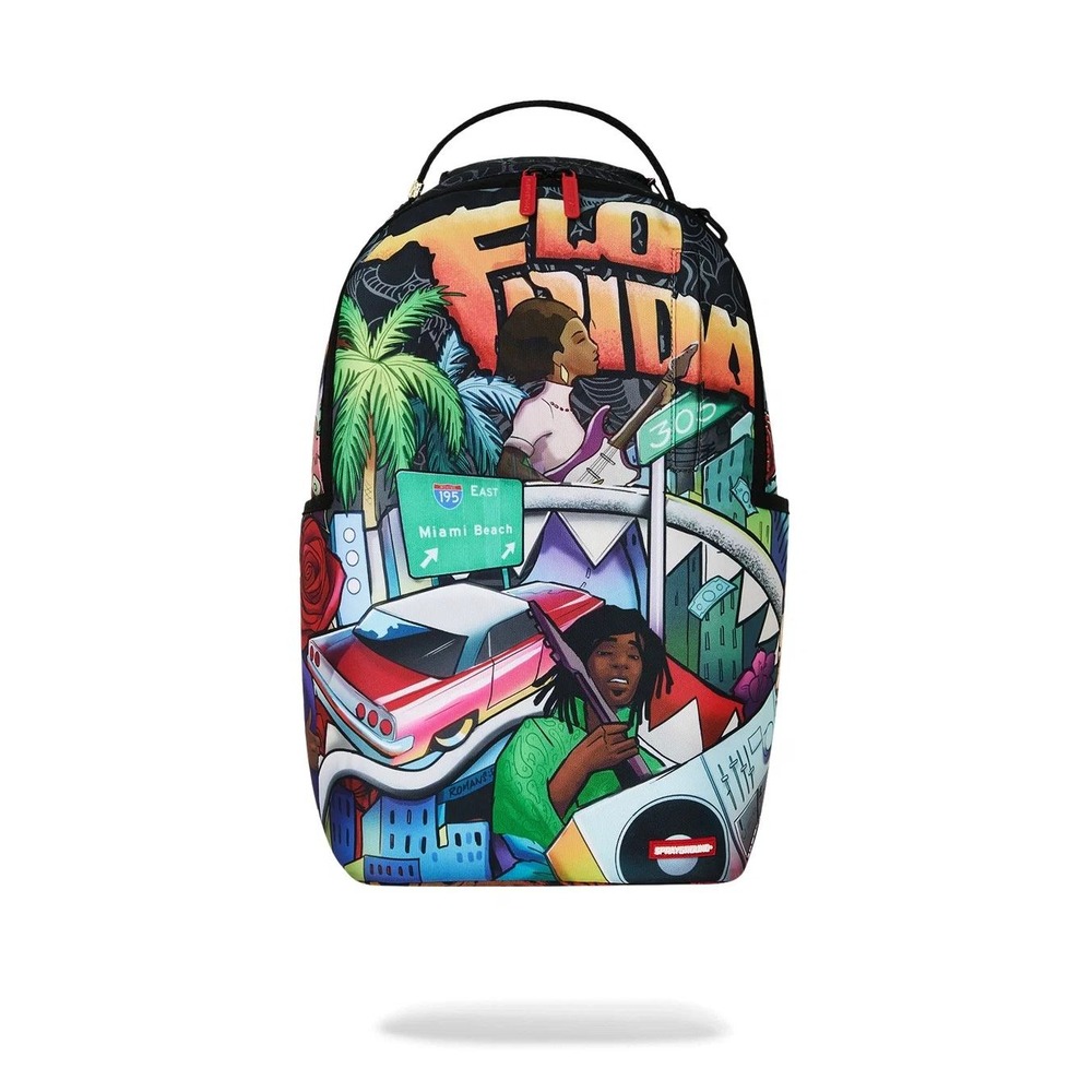 Sprayground Flo Rida Limited Edition Backpack Miami BACK TATTOO